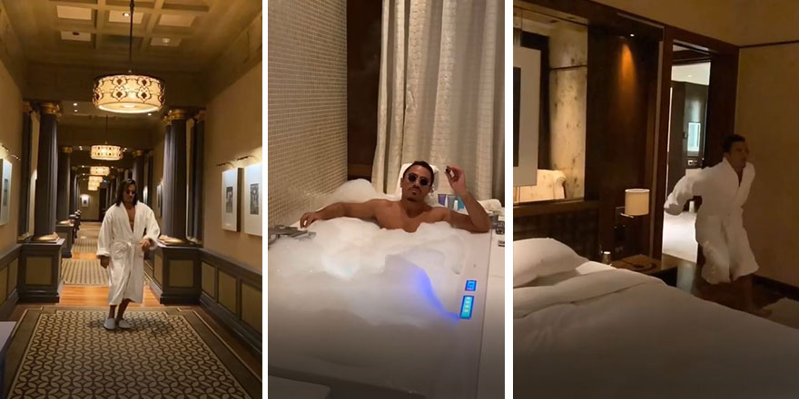 Nusret'in yatak odasından çok konuşulacak görüntüler