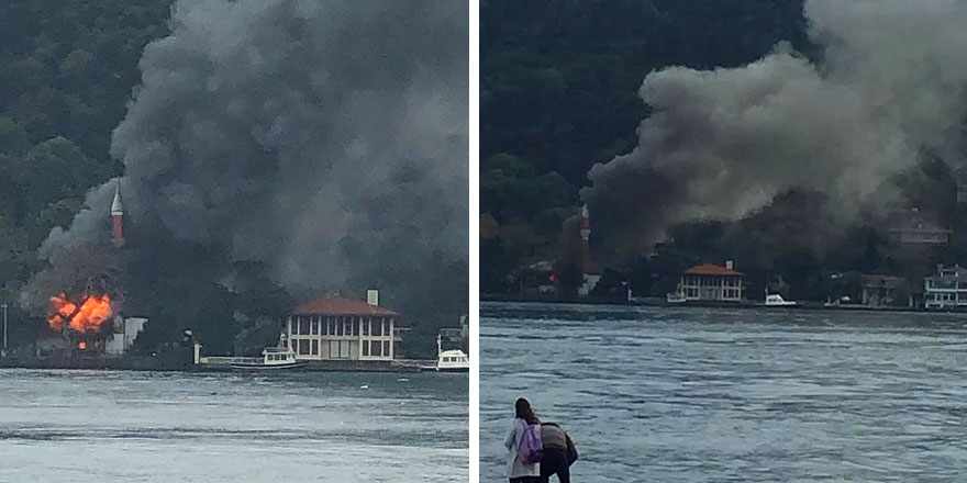 Çengelköy'deki Vaniköy Camii'nde yangın