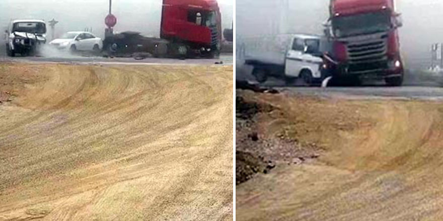 Bolu'da zincirleme trafik kazası kameraya yansıdı!