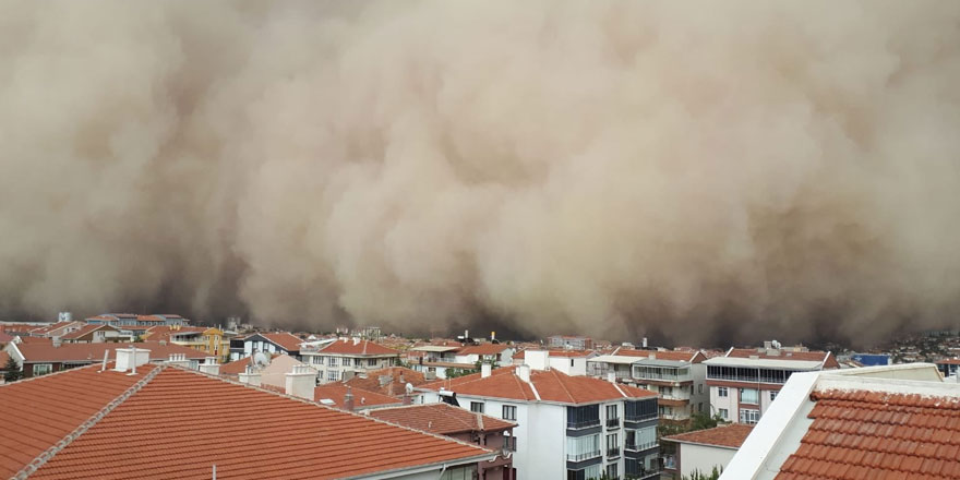 Bugün için toz fırtınası uyarısı... 'Kesinlikle evden çıkmayın'