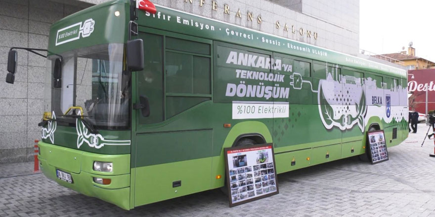 Mansur Yavaş, Türkiye'nin ilk elektrikli otobüsünü tanıttı