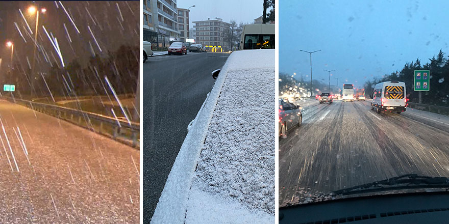 İstanbul'da beklenen kar yağışı başladı!