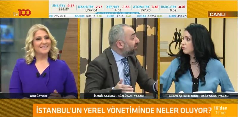 İsmail Saymaz ile Merve Şebnem Oruç arasında yandaşlık tartışması yaşandı