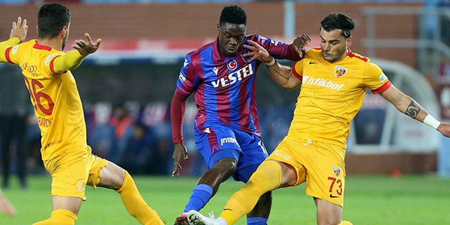 Trabzonspor-Kayserispor'da kazanan yok