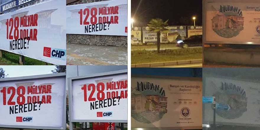 CHP’nin “128 milyar dolar nerede” afişlerine ‘Cumhurbaşkanına hakaret’ soruşturması başlatıldı