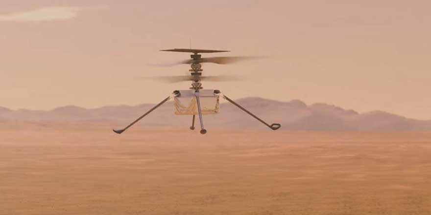 Mars'ta bir helikopter uçtu! NASA duyurdu tarihi deneme başarılı oldu