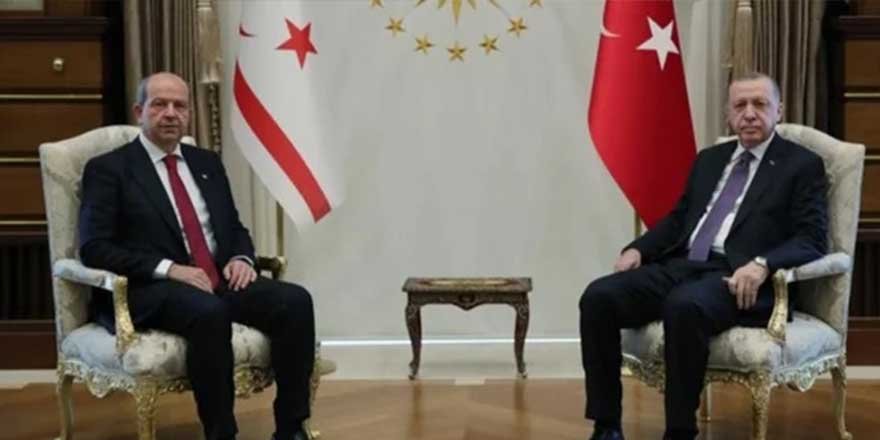 Erdoğan KKTC Cumhurbaşkanı Ersin Tatar ile görüşüyor