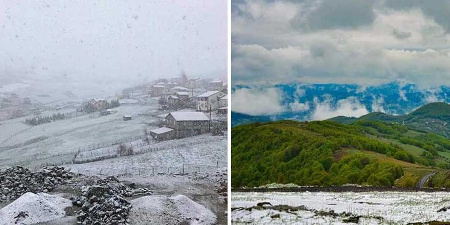 Karadeniz'de Mayıs ayında kar sürprizi