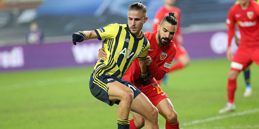 Fenerbahçe- Kayserispor karşısında maçtan galip ayrıldı.