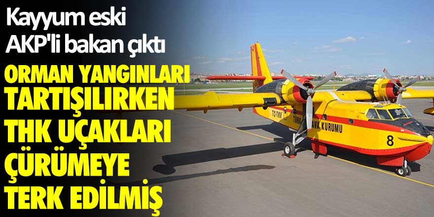 Kayyum eski AKP'li bakan çıktı... Orman yangınları tartışılırken THK uçakları çürümeye terk edilmiş