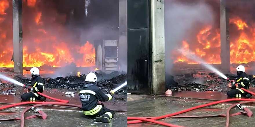 Tekirdağ’da geri dönüşüm fabrikasında yangın