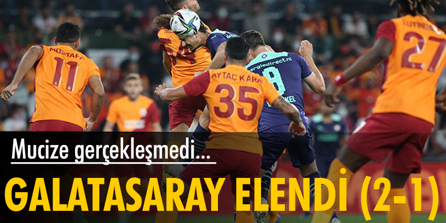 Galatasaray evinde konuk ettiği PSV'ye 2-1 yenildi