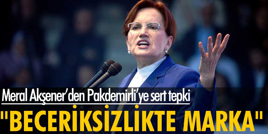 Meral Akşener’den Bakan Pakdemirli’ye sert tepki: Beceriksizlikte bir dünya markası