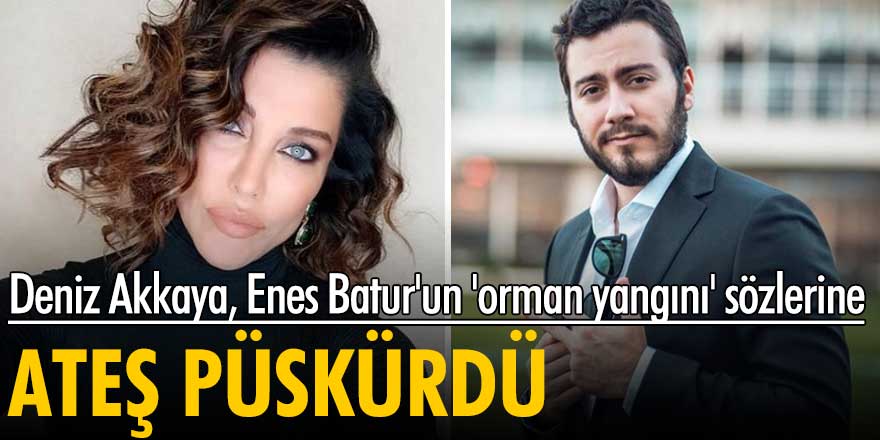 Deniz Akkaya, Enes Batur'un 'orman yangını' sözlerine ateş püskürdü