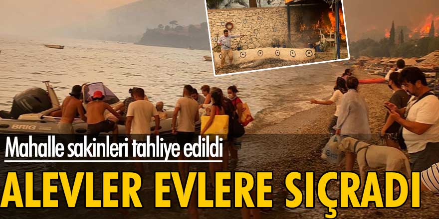 Bodrum'da alevler evlere sıçradı! Mahalle sakinleri tahliye edildi