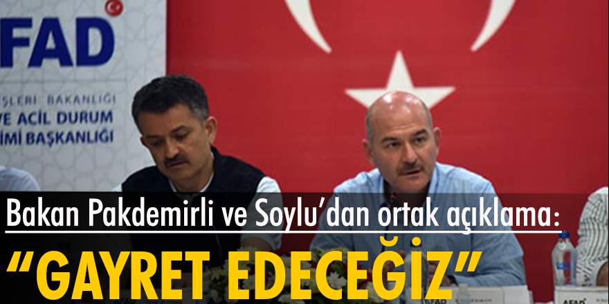 Bakan Pakdemirli ve Süleyman Soylu'dan ortak açıklama...