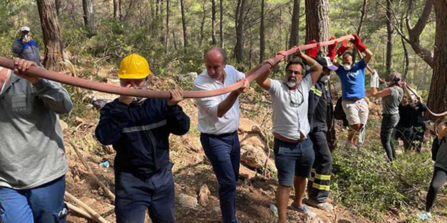 Muharrem İnce, Marmaris'te ekiplere destek verdi