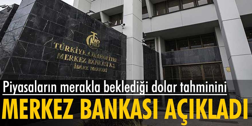 Piyasaların merakla beklediği dolar ve enflasyon tahminini Merkez Bankası açıkladı