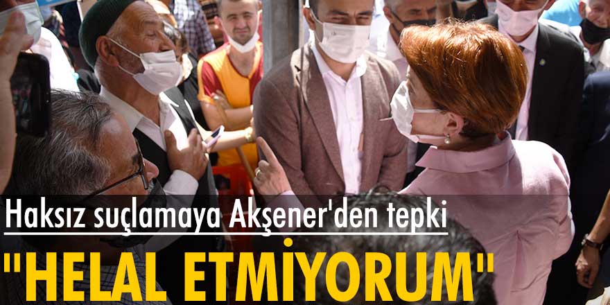 Haksız suçlamaya Meral Akşener'den tepki: Hakkımı helal etmiyorum