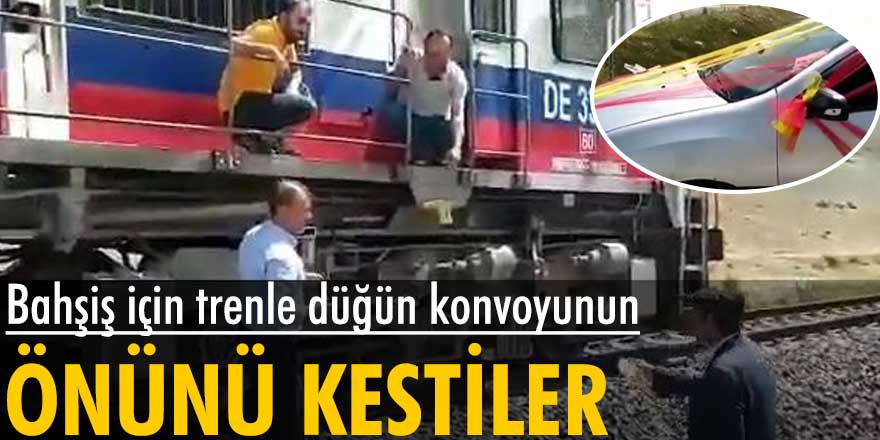 Van'da bahşiş için trenle düğün konvoyunun önünü kestiler