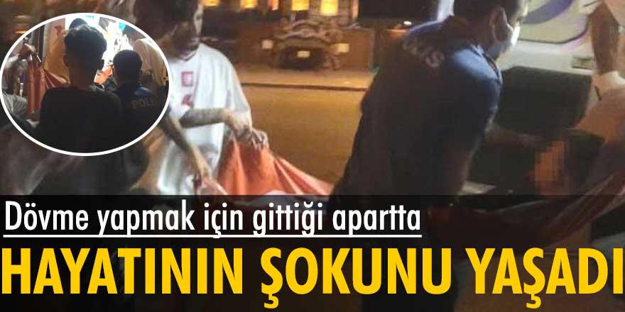 Bursa'da dövme yapmak için gittiği apartta az daha canından oluyordu