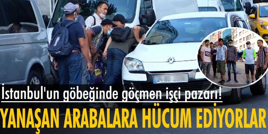 İstanbul'un göbeğinde göçmen işçi pazarı