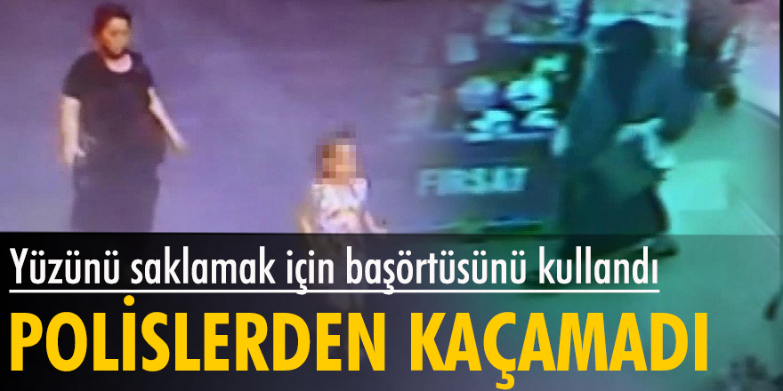 Yüzünü saklamak için başörtüsünü kullandı, polislerden kaçamadı