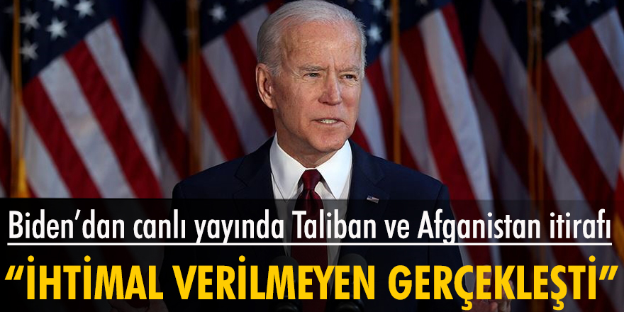 Biden'dan Afganistan ve Taliban açıklaması