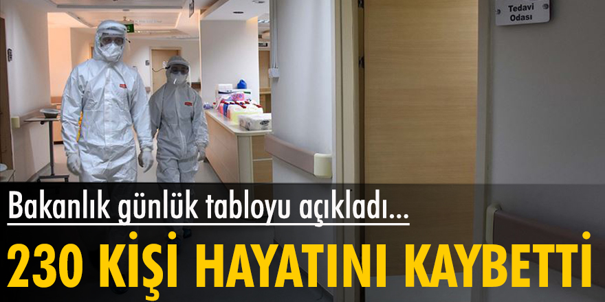 24 Ağustos tarihli koronavirüs tablosu açıklandı