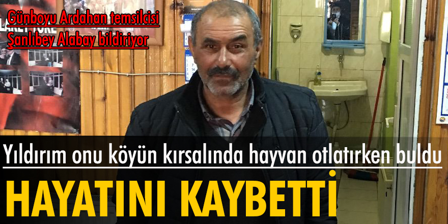 Yıldırım onu köyün kırsalında hayvan otlatırken buldu. Halis Hışır hayatını kaybetti