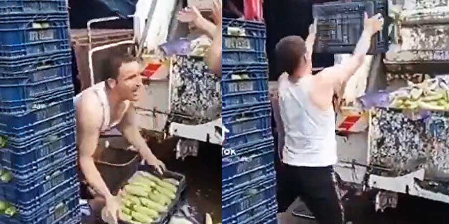 Kasa kasa sebzeyi çöpe atmıştı! Cezasını çekecek