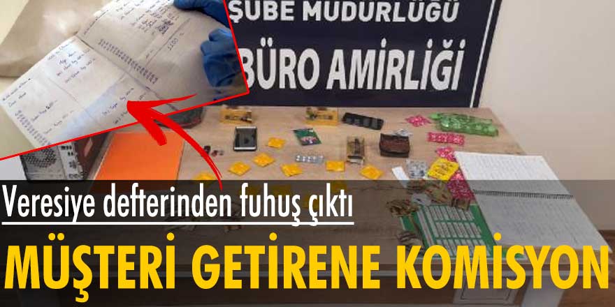 Kahramanmaraş'ta fuhuş operasyonunda veresiye defteri detayı