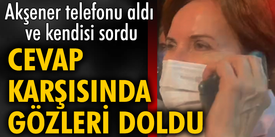 İYİ Parti lideri Akşener bir vatandaşın eşiyle konuştu, gözleri doldu
