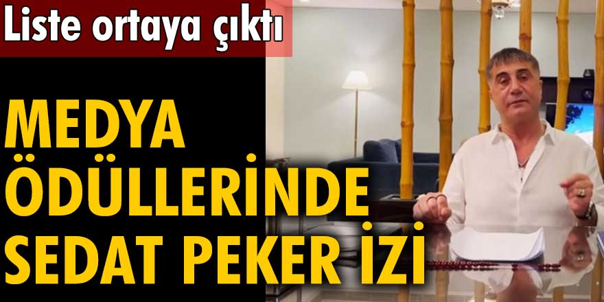 Medya ödüllerinde Sedat Peker izi