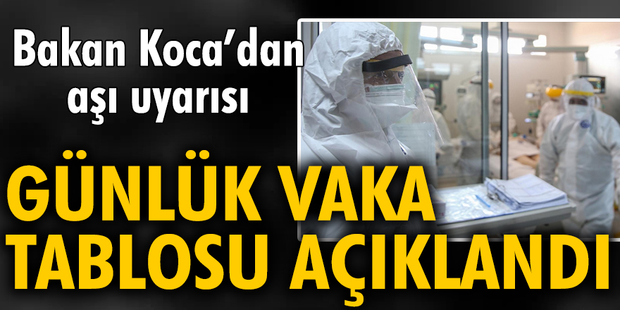 22 Eylül tarihli koronavirüs tablosu açıklandı