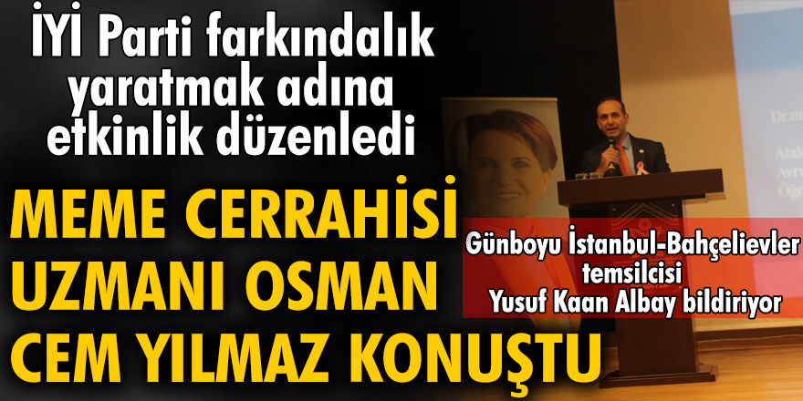 İYİ Parti farkındalık yaratmak adına etkinlik düzenledi