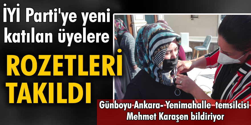 İYİ Parti'ye yeni katılan üyelere rozetleri takıldı