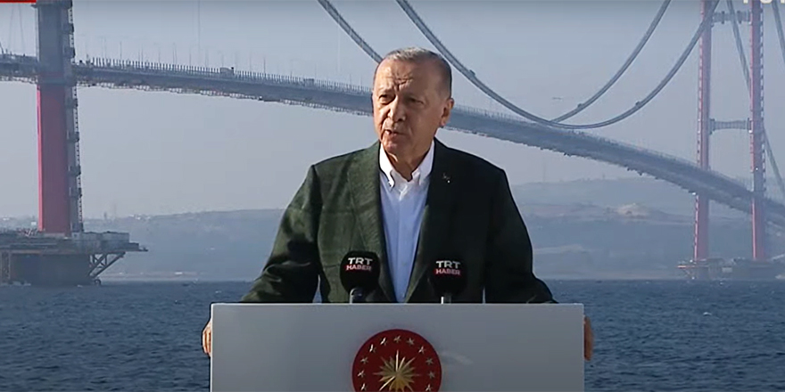 Cumhurbaşkanı Erdoğan Çanakkale Köprüsü projesi ziyaretinde konuştu