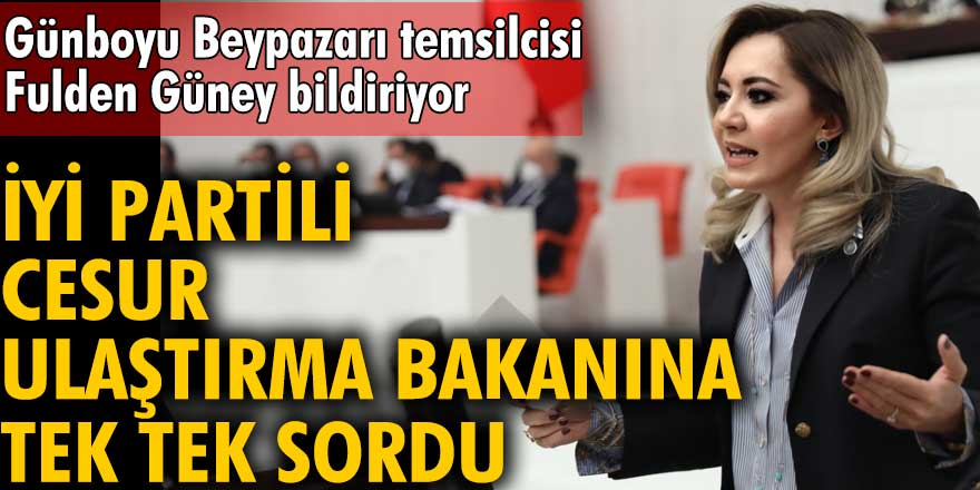 İYİ Partili Aylin Cesur Ulaştırma Bakanına tek tek sordu