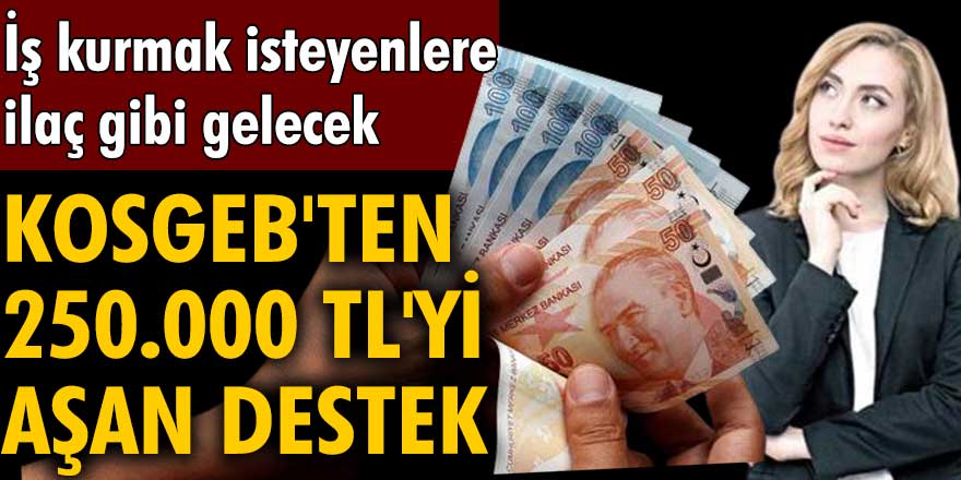 İş kurmak isteyenlere ilaç gibi gelecek! KOSGEB'ten 250.000 TL'yi aşan hibe desteği 