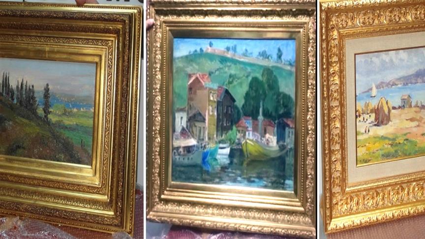 Çalıntı 3 tablo müzeye teslim edildi