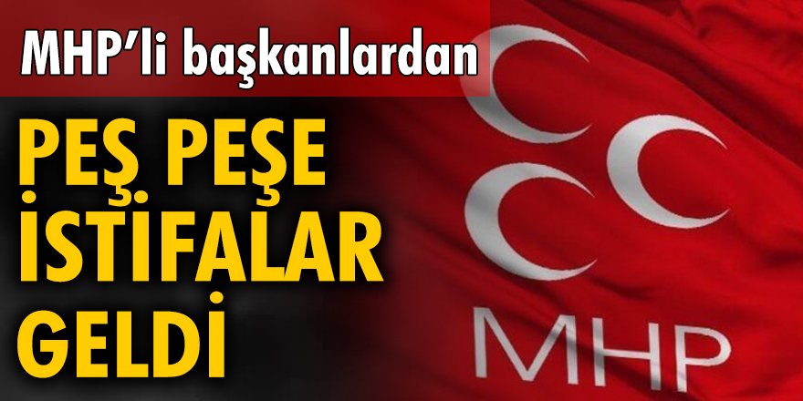 MHP'li başkanlardan peş peşe istifalar geldi