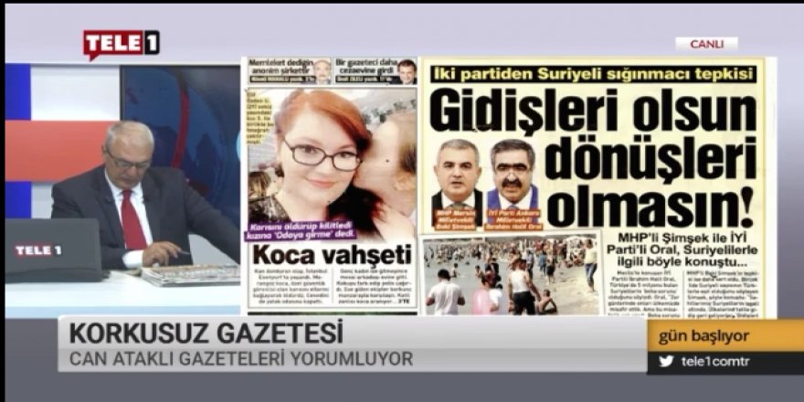 Can Ataklı: "200 Suriyeli bütün şehri mahvedebilir"