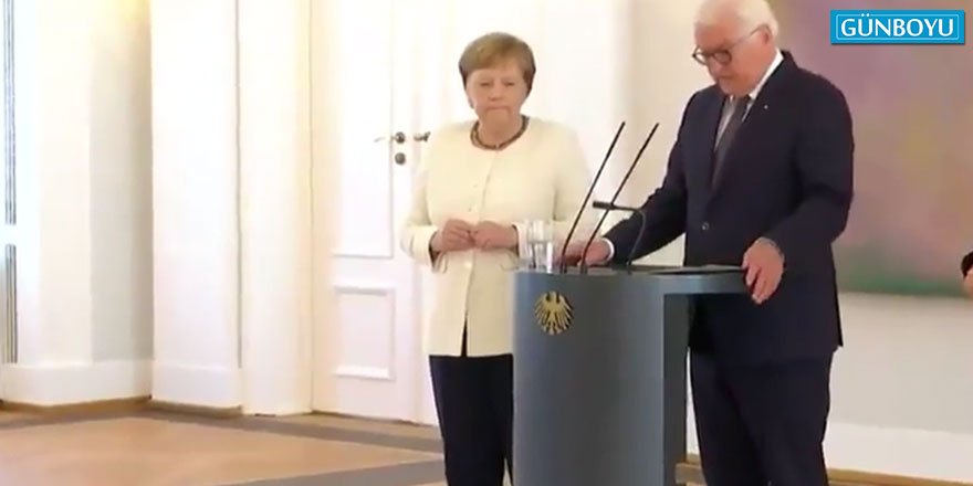 Angela Merkel yine 'titredi'