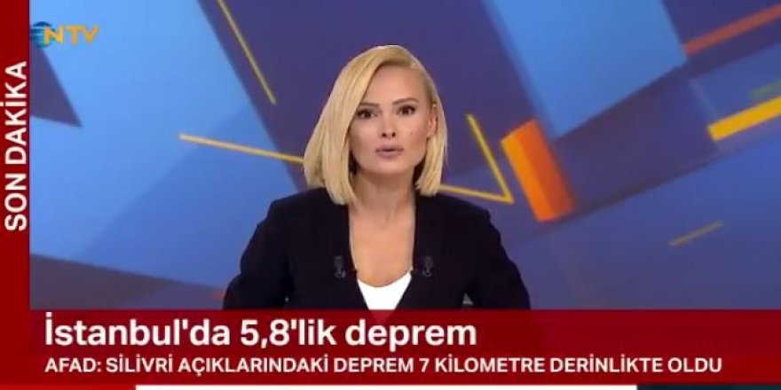 Depreme canlı yayında yakalandı!