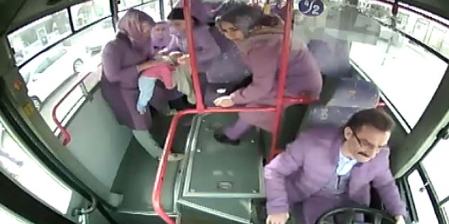 Otobüs şoförü bebeğin hayatını böyle kurtardı!