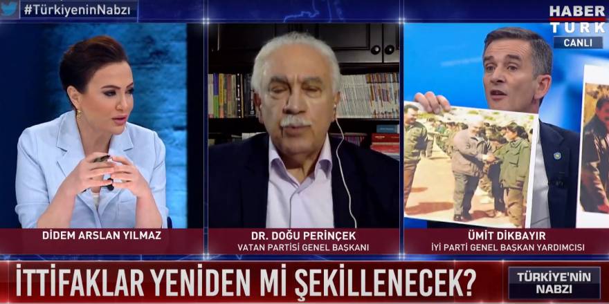 İYİ Partili Dikbayır'ın gösterdiği fotoğraflar Perinçek'i çıldırttı