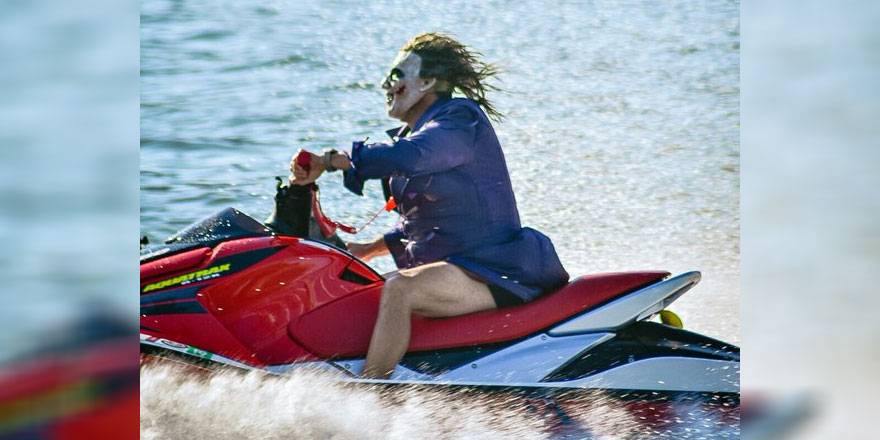‘Jet ski üstündeki Joker’in’ görüntüleri viral oldu