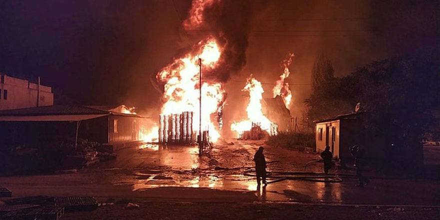 O ilde büyük yangın çıktı