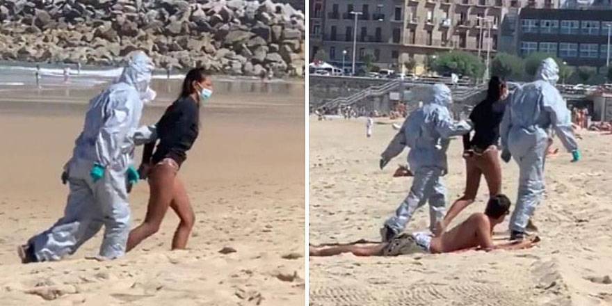 Denizde keyif yaparken yakalandı, ters kelepçe götürüldü